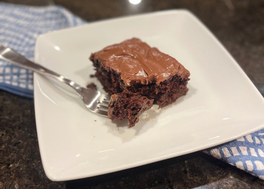 Zucchini Brownies with Chocolate Frosting